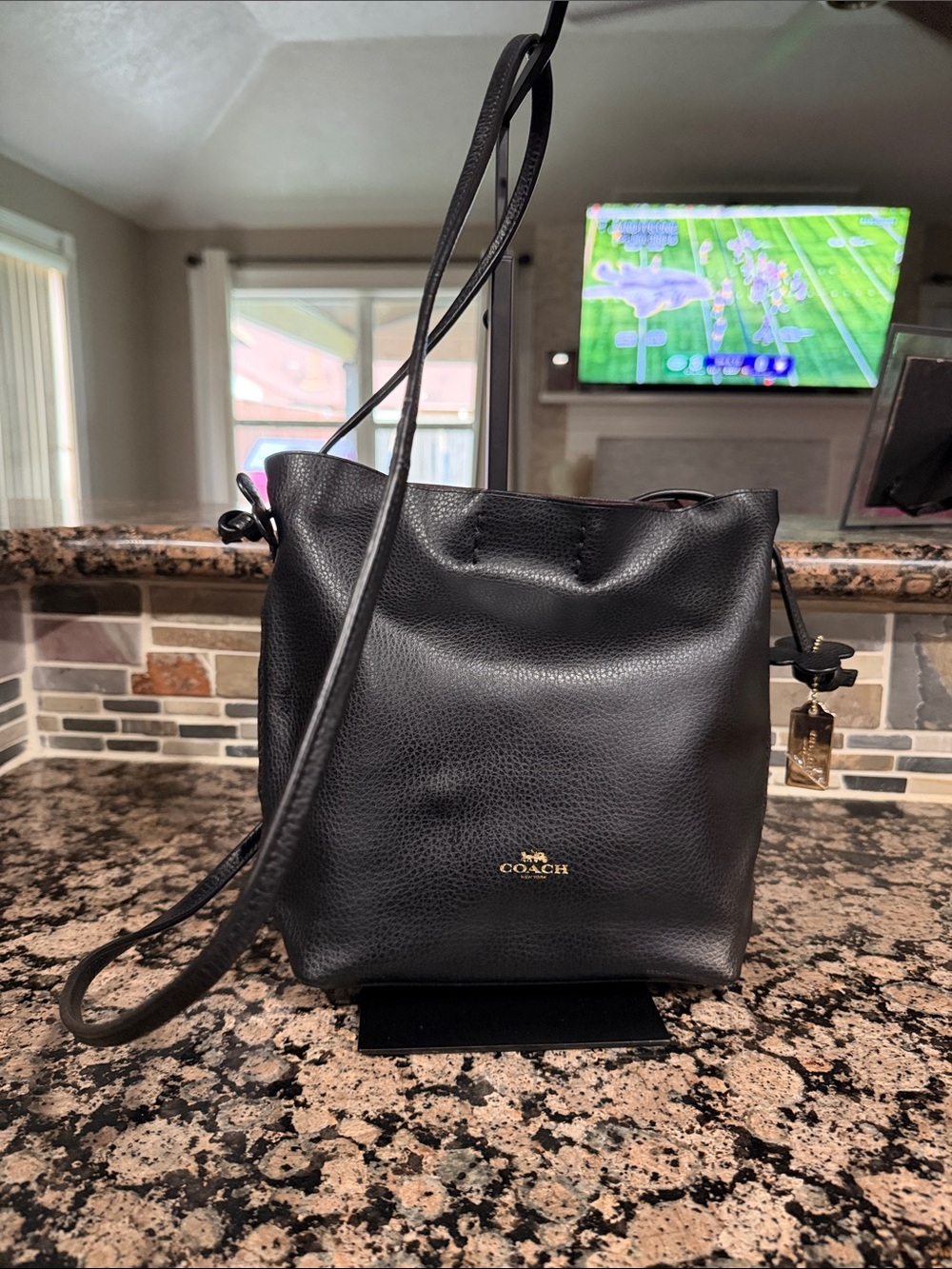 Coach Derby crossbody bag featuring gold-tone hardware